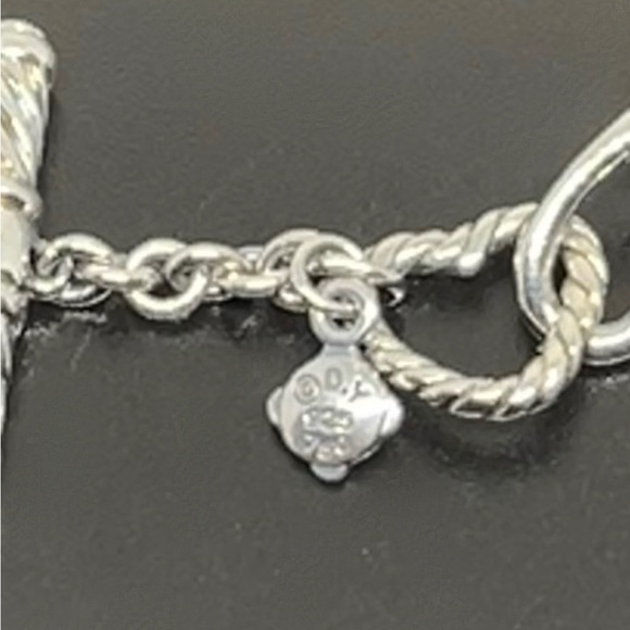 David Yurman Cable Hearts links Bracelets Sterling Silver and 18K Gold - Picture 6 of 7